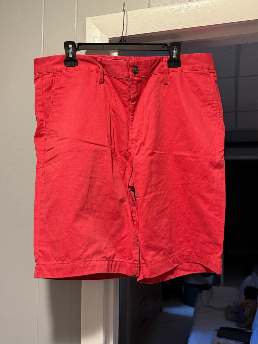Men's Classic Flat-Front Red Gap Shorts